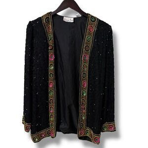 Vintage Lawrence Kazar New York Beaded Cardigan *Flawed 19 x 27